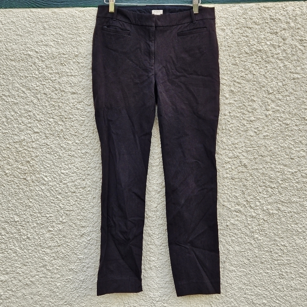 J. Crew black stretch career pants 28.5 in inseam mid rise size 4